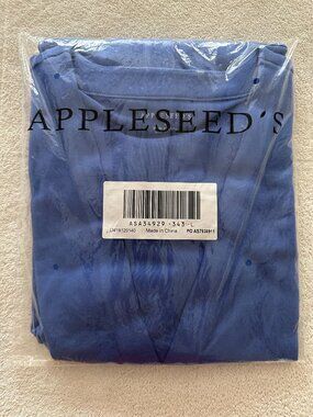 NEW NWT Appleseeds V-Neck Button Cardigan Sweater Pockets Periwinkle Blue Cotton